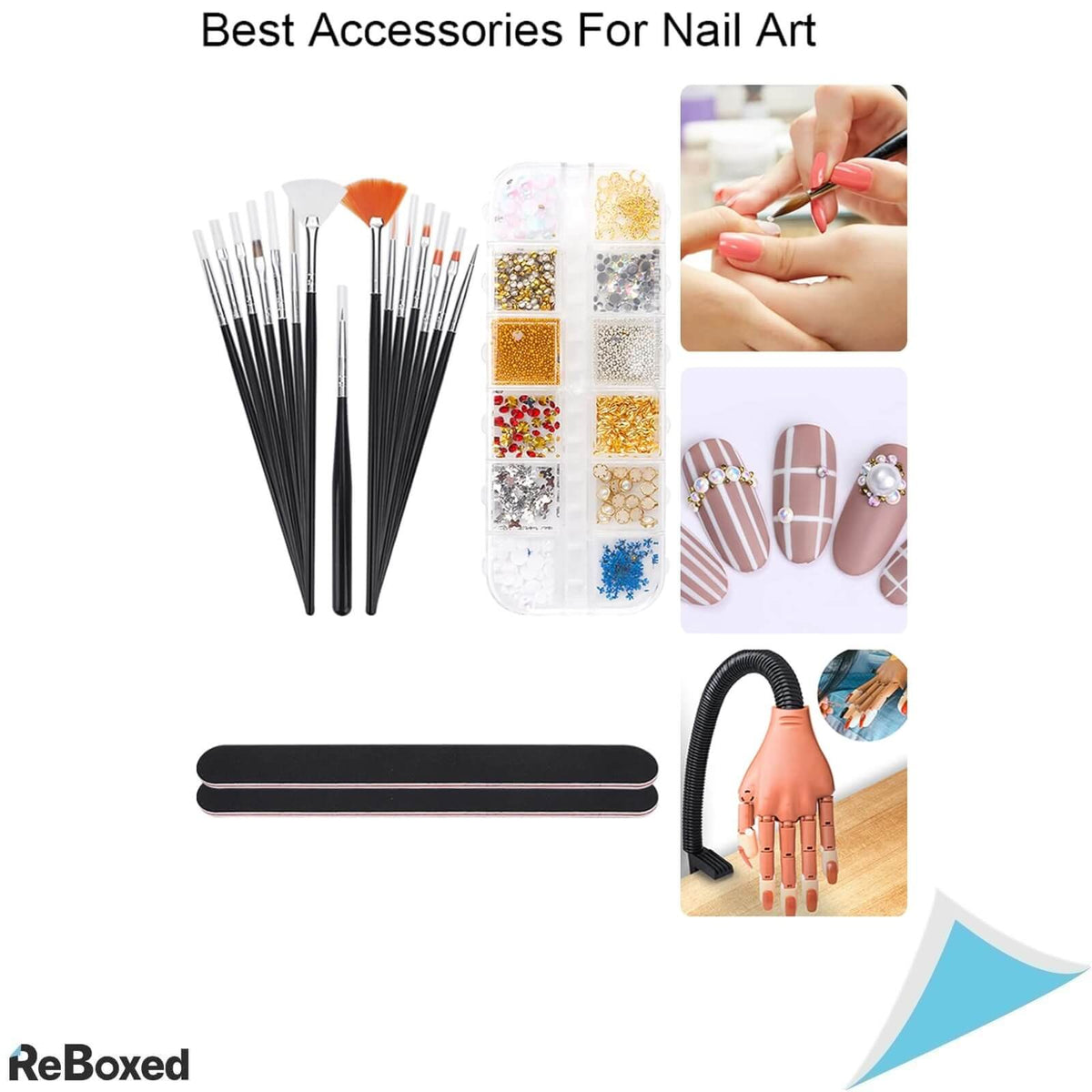 Deciniee Mana de Antrenament Exersare Unghii Acrilice 100 Buc