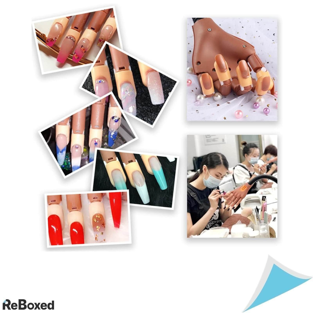 Deciniee Mana de Antrenament Exersare Unghii Acrilice 100 Buc