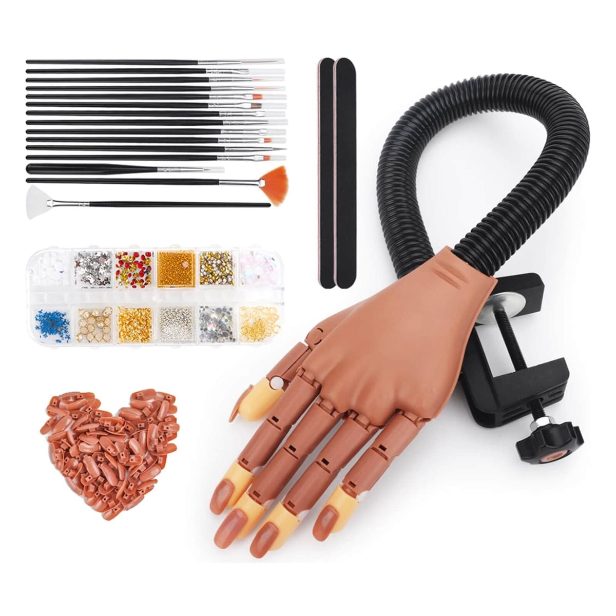 Deciniee Mana de Antrenament Exersare Unghii Acrilice 100 Buc