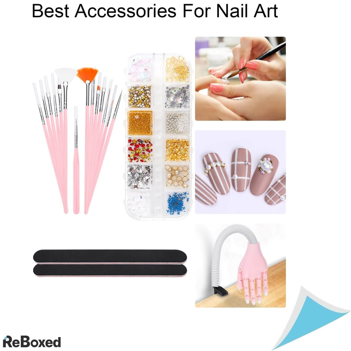 Deciniee Mana de Antrenament Exersare si Set Unghii Acrilice