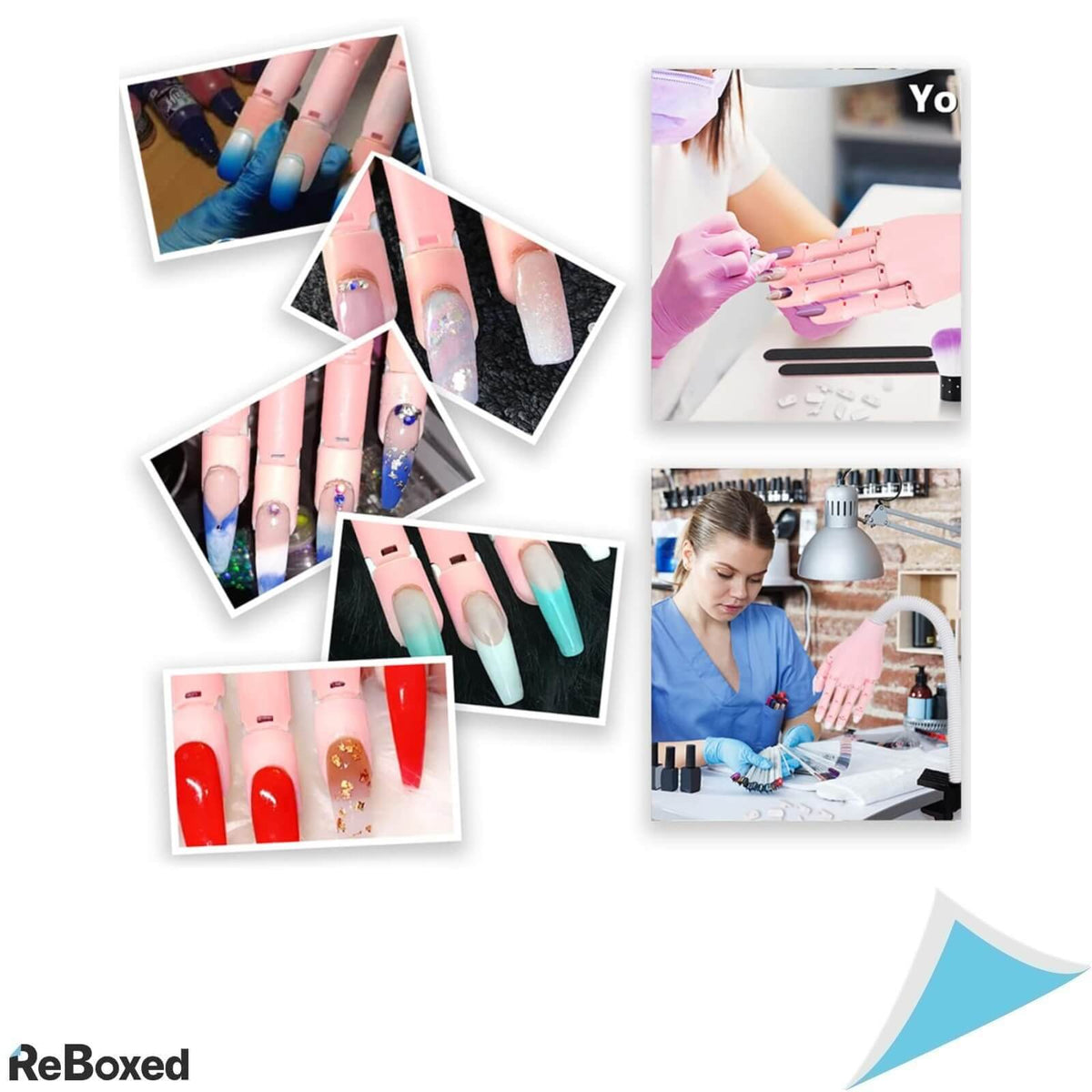 Deciniee Mana de Antrenament Exersare si Set Unghii Acrilice