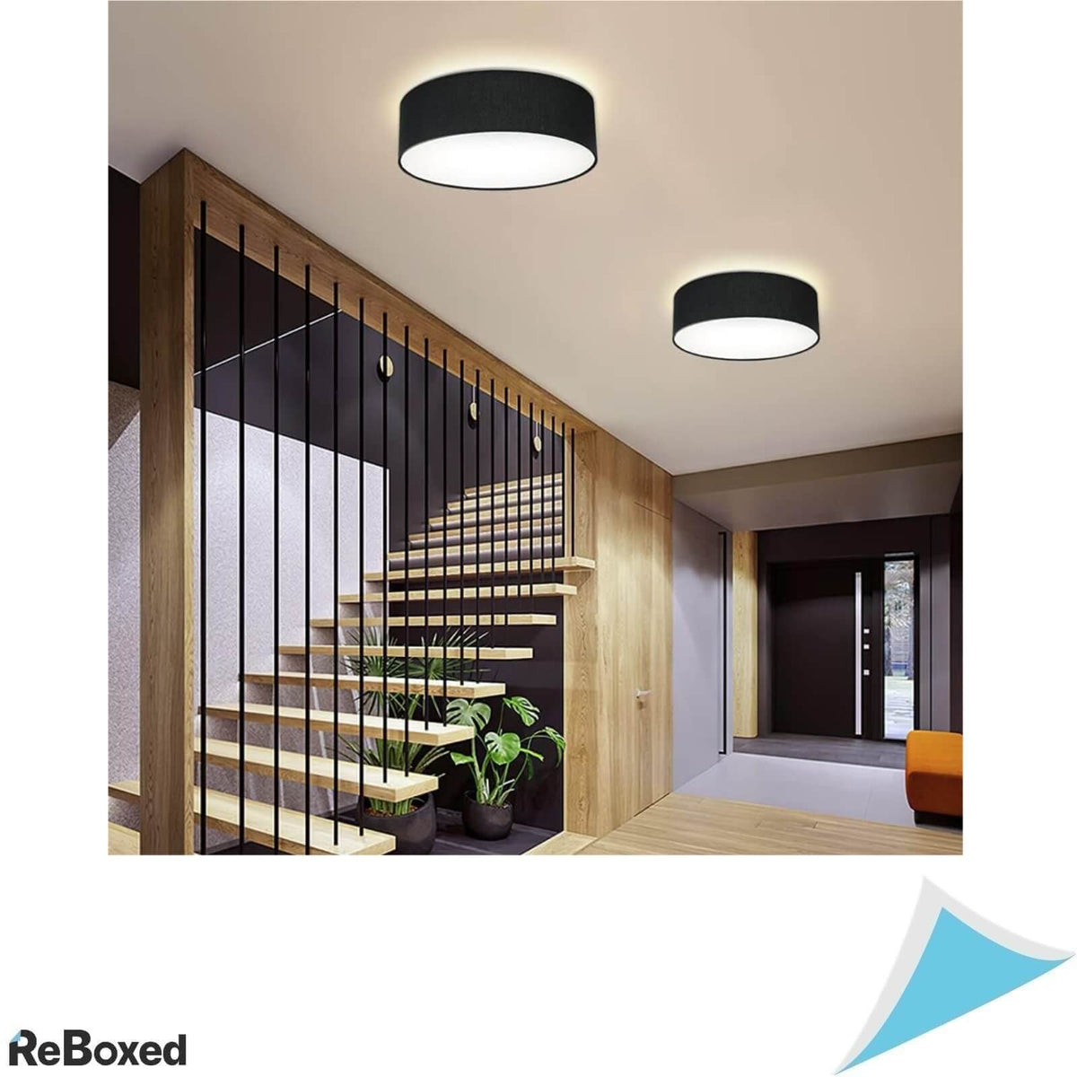 Depuley Plafoniera Rotunda LED E27 din Material Textil