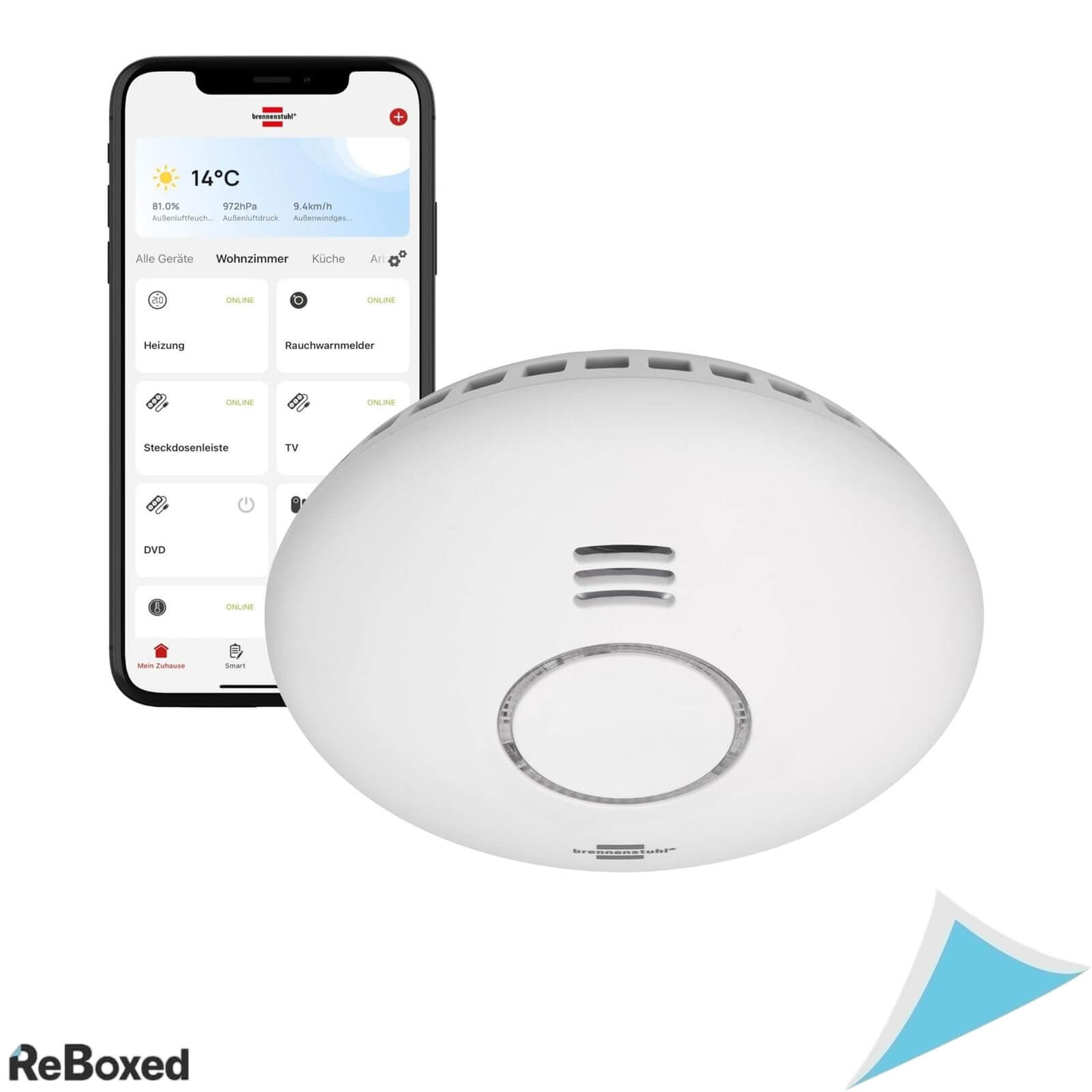 Detector inteligent de fum si caldura Brennenstuhl WRHM01 Connect Wi-Fi