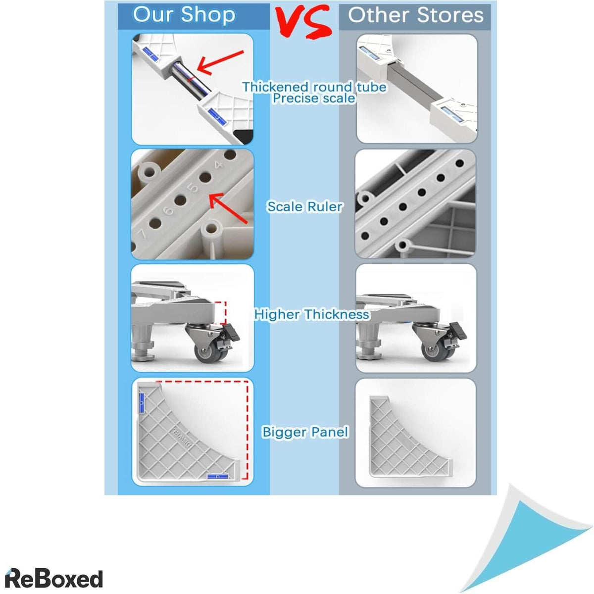 Dewel Suport Baza cu Roti Ajustabil pentru Masini de Spalat