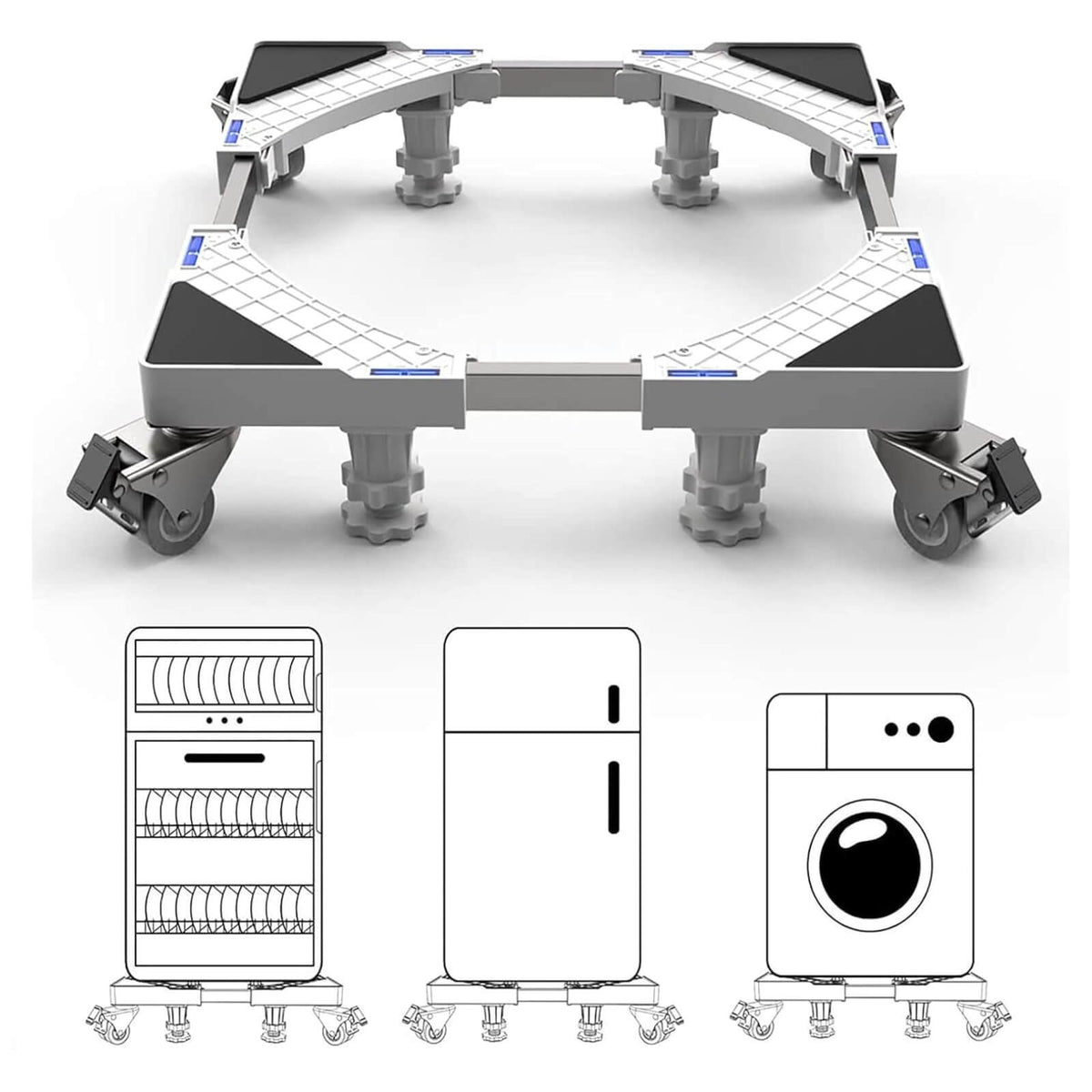 Dewel Suport Baza cu Roti Ajustabil pentru Masini de Spalat