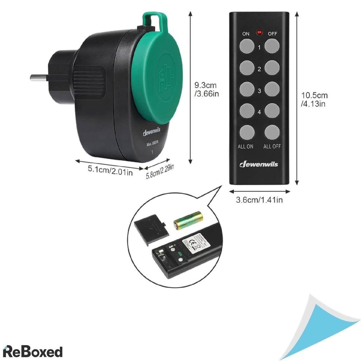 Dewenwils Set 3 Prize Exterior cu Telecomanda 3680W