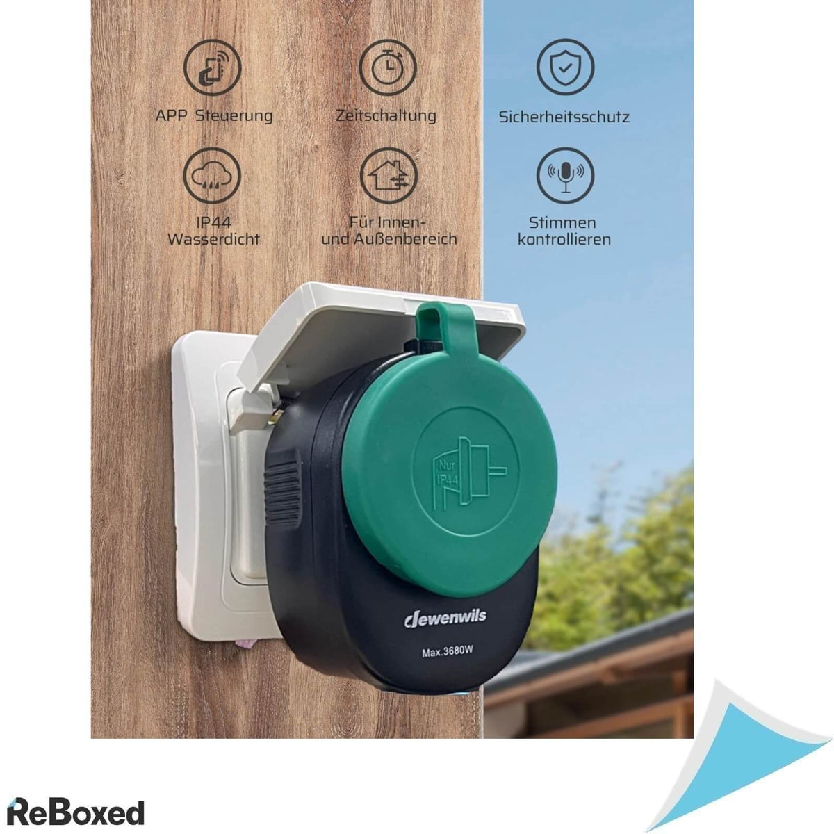 Dewenwils Priza Inteligenta de Exterior 230V 3680W WiFi IP44 Alexa 2buc