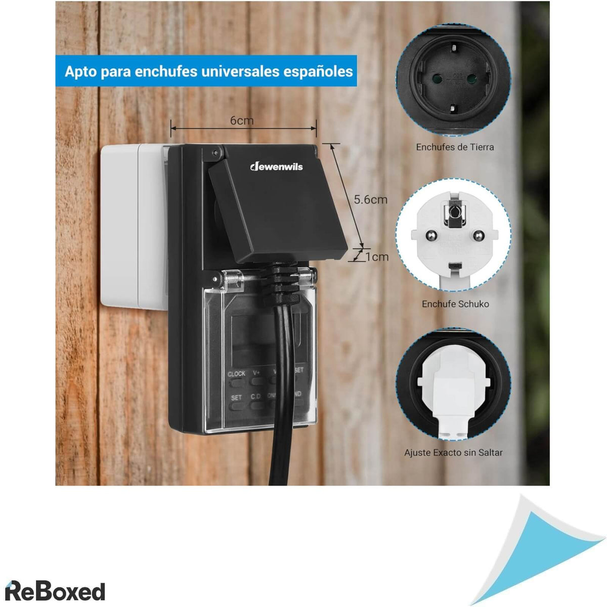 Dewenwils Priza pentru Temporizator de Exterior 16A 3680W 2 Buc