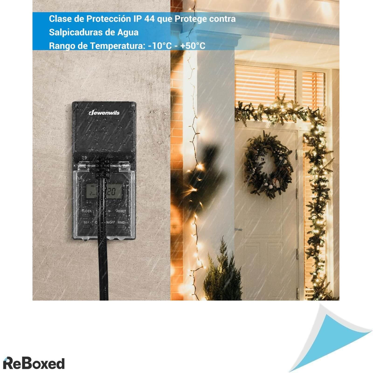 Dewenwils Priza pentru Temporizator de Exterior 16A 3680W 2 Buc