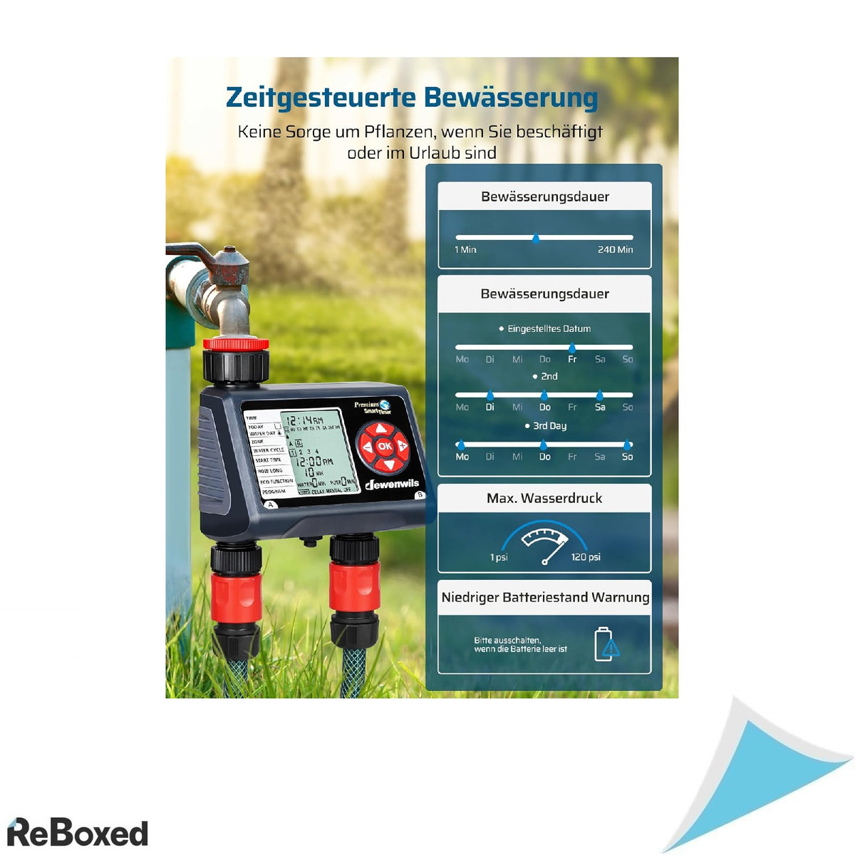 Programator irigare DEWENWILS cu 2 iesiri independente