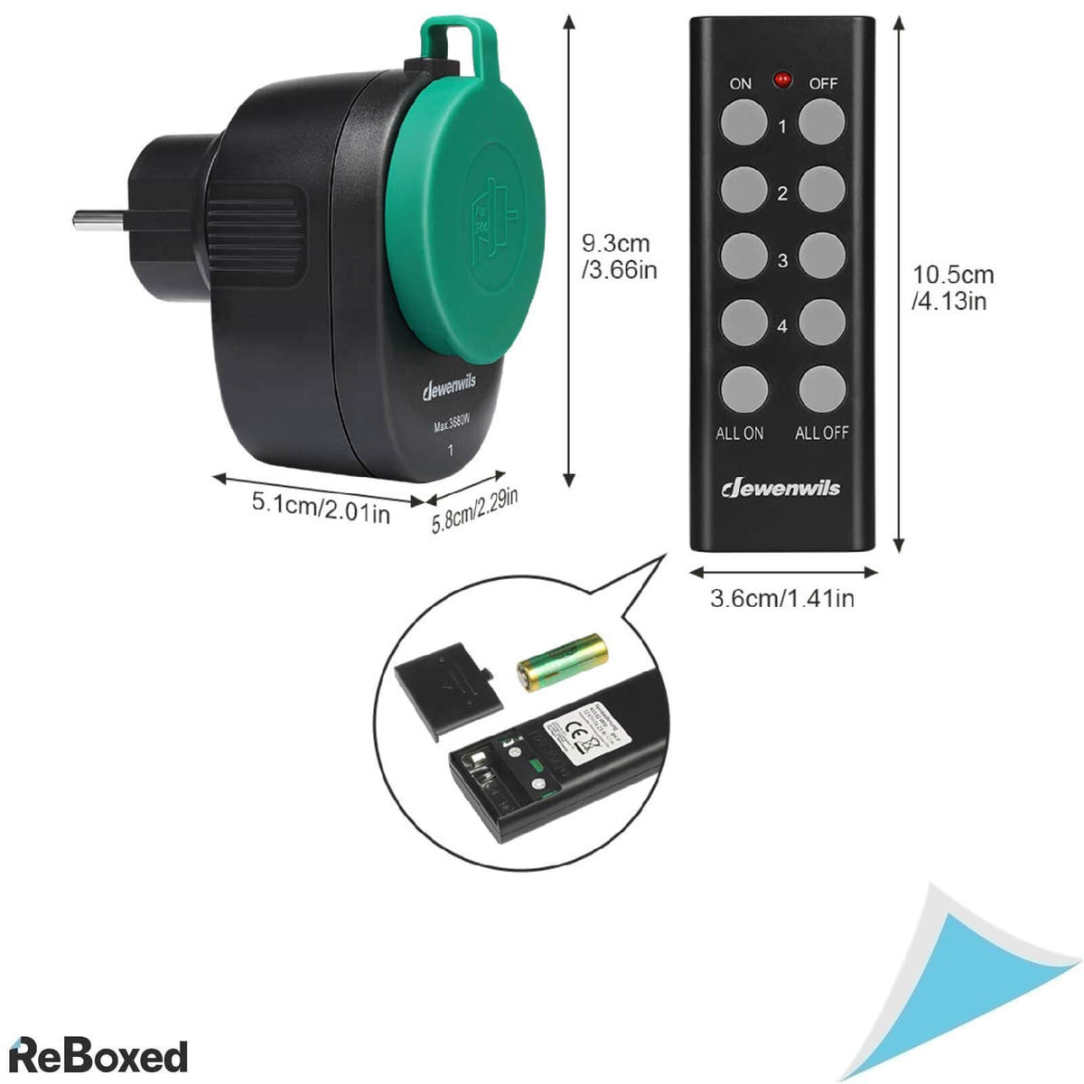 Dewenwils Set 4 Prize Exterior cu Telecomanda 3680W