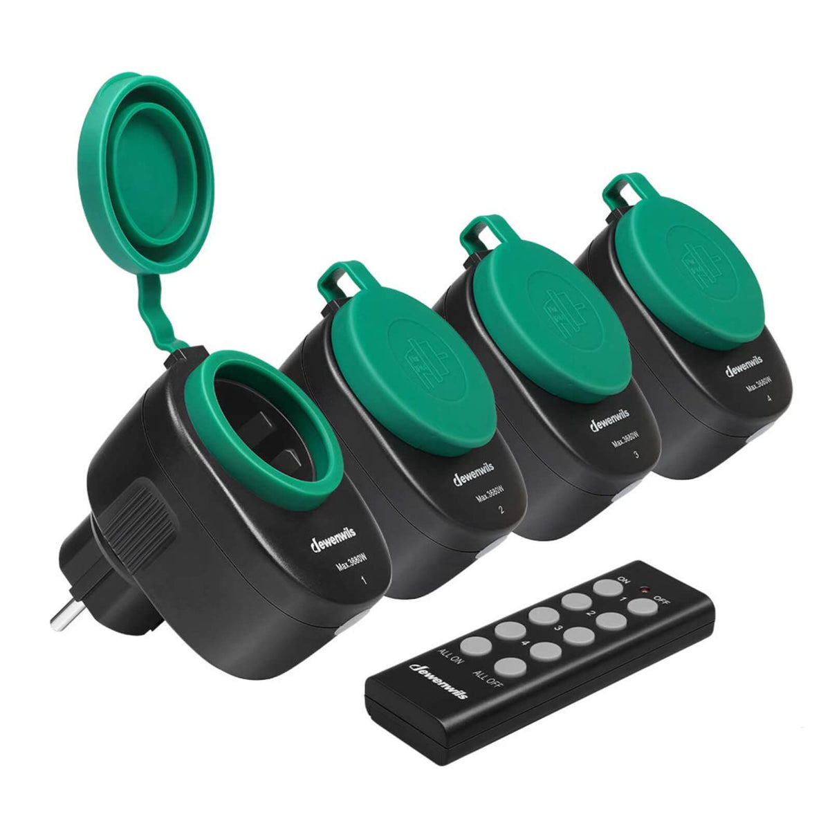 Dewenwils Set 4 Prize Exterior cu Telecomanda 3680W