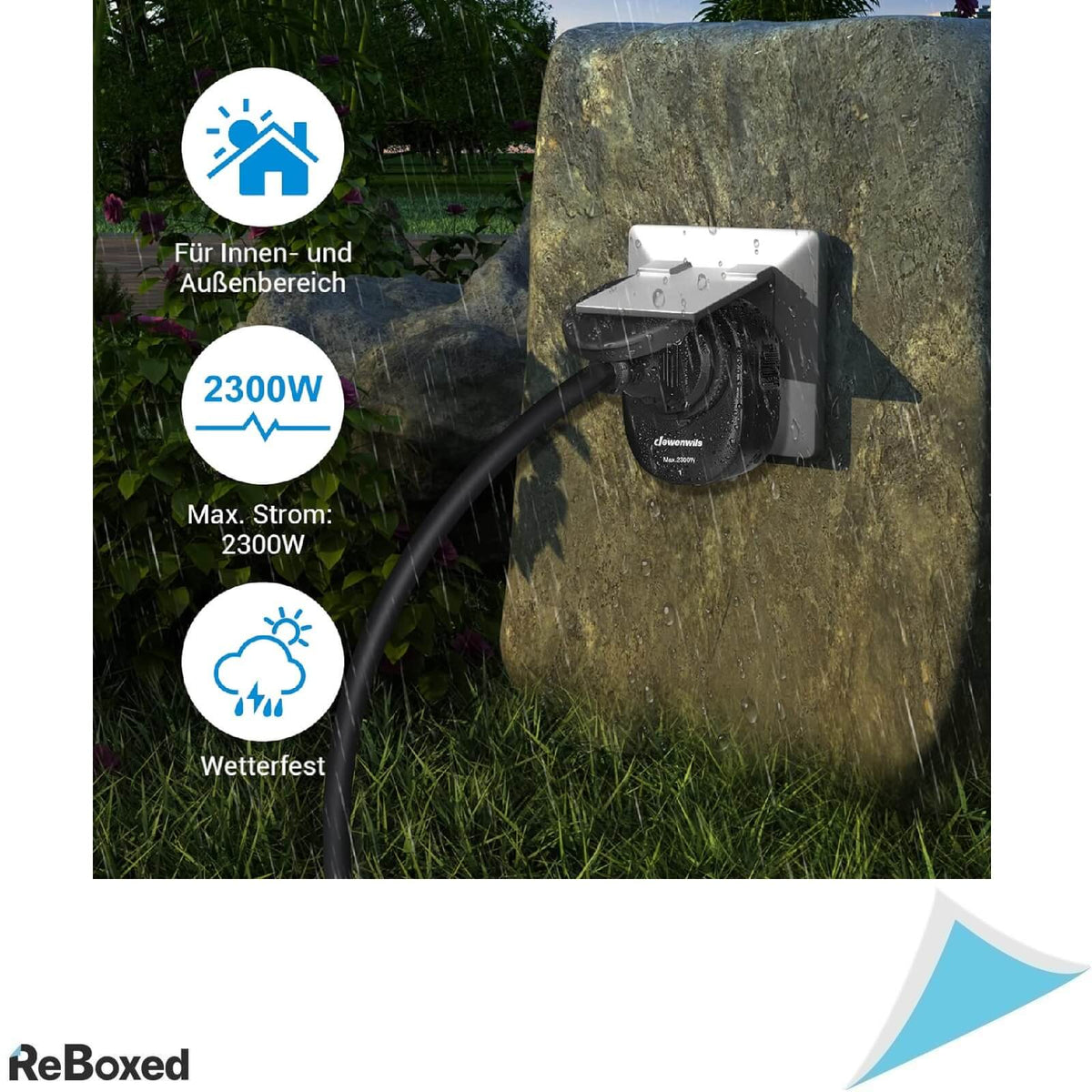 Dewenwils Set 4 Prize Telecomandabile 2300W IP44