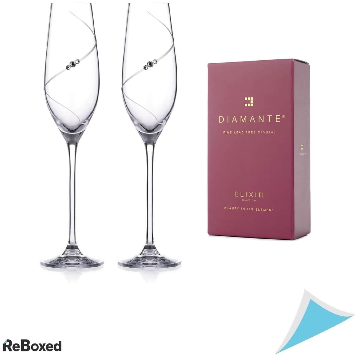 DIAMANTE Set 2 Pahare Sampanie 210ml