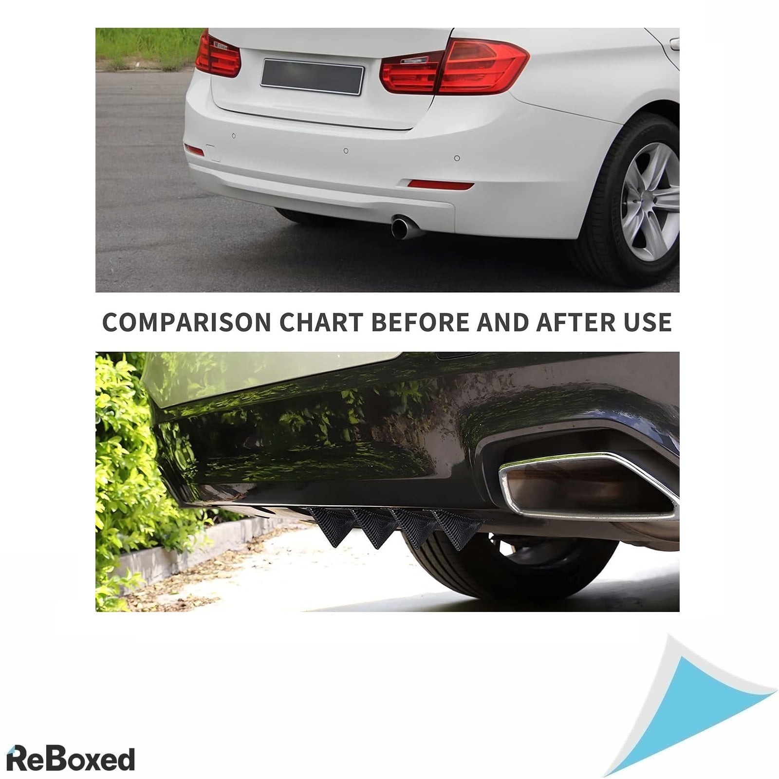 Difuzoare spate tip aripioara rechin JNNJ – set 4 buc, carbon