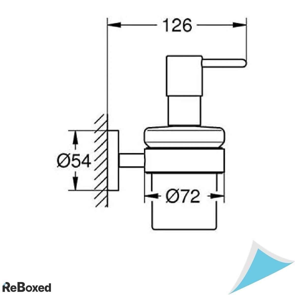 Dispenser sapun GROHE Essentials cu suport, montaj pe perete, 160 ml
