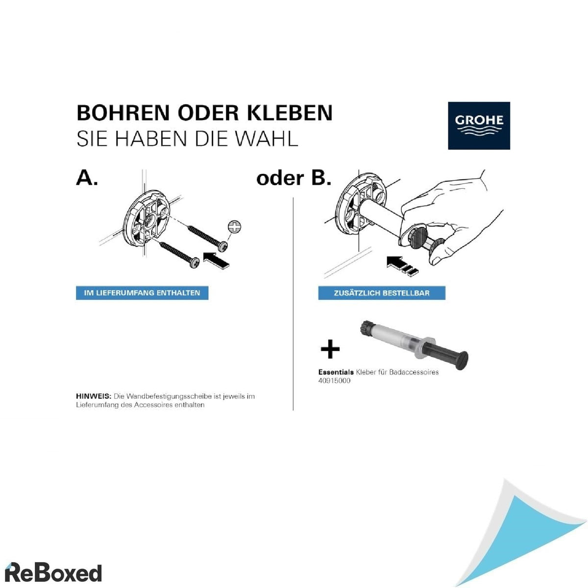 Dispenser sapun GROHE Essentials cu suport, montaj pe perete, 160 ml