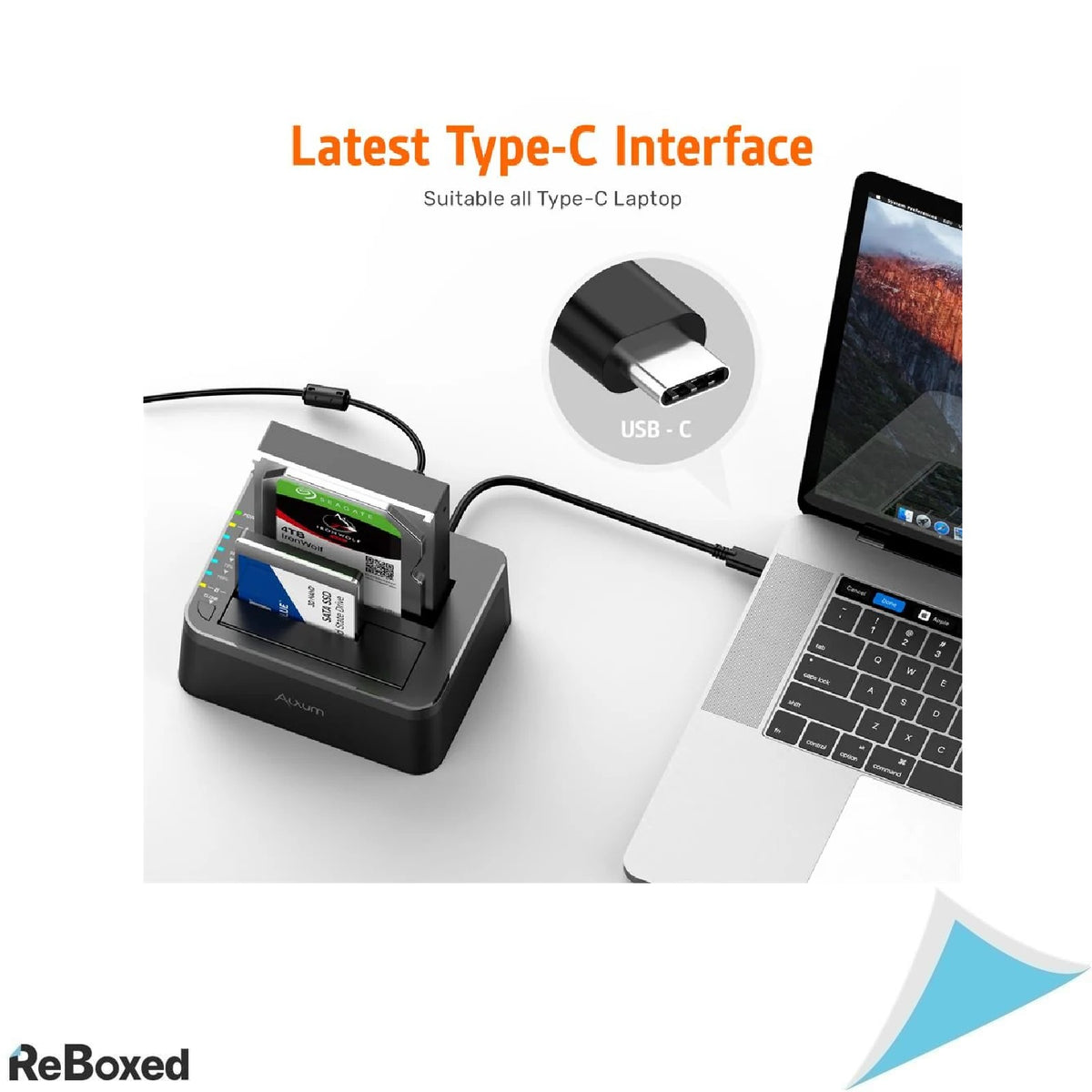 Docking Station HDD SSD SATA USB-C 3.0 Cloning Ciclare Offline 2x18TB