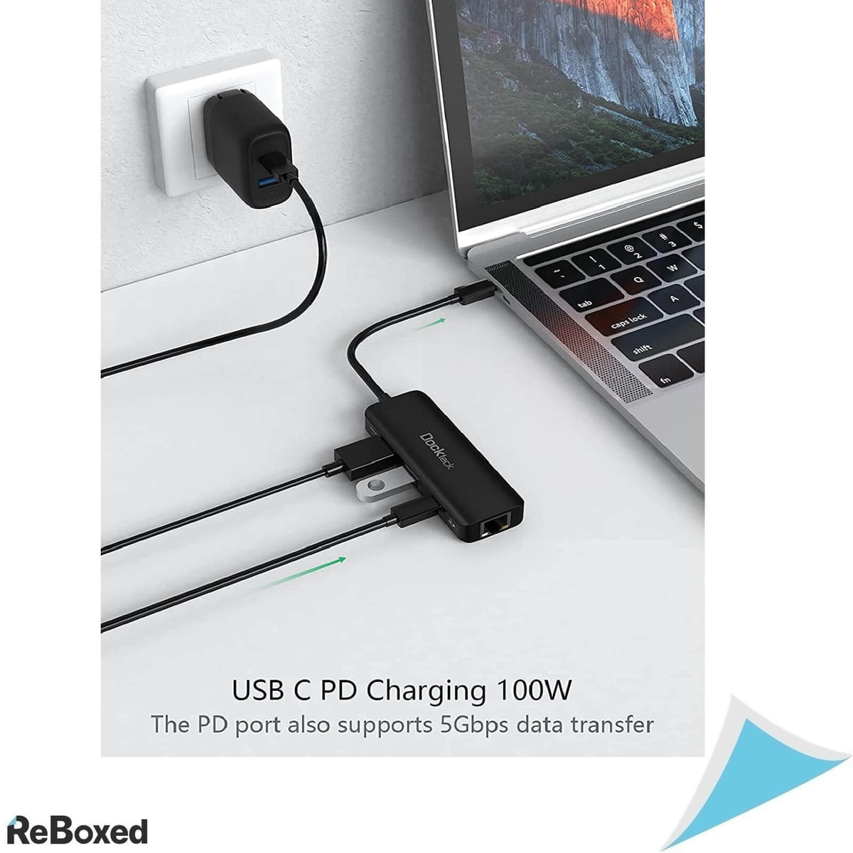 DockTeck 4-in-1 100W USB-C PD Ethernet HDMI 4K MacBook