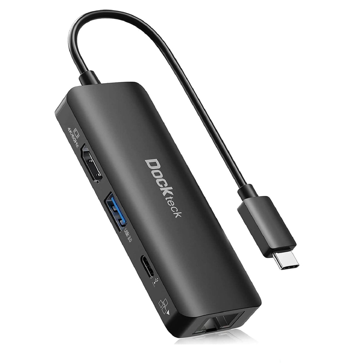 DockTeck 4-in-1 100W USB-C PD Ethernet HDMI 4K MacBook