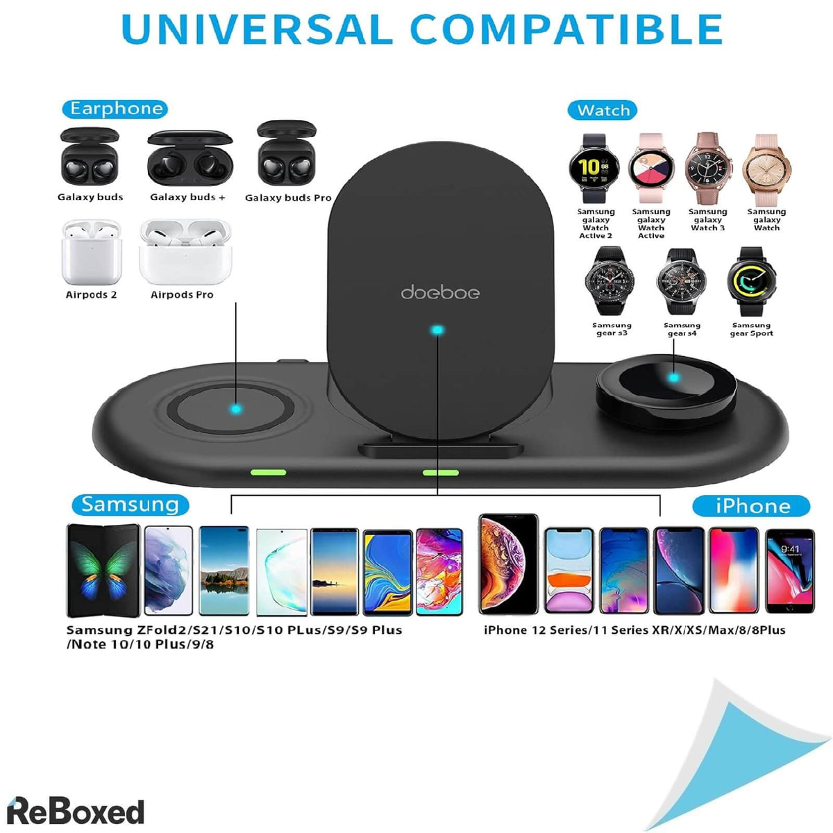 DoeBoe Statie de Incarcare Wireless 3 in 1