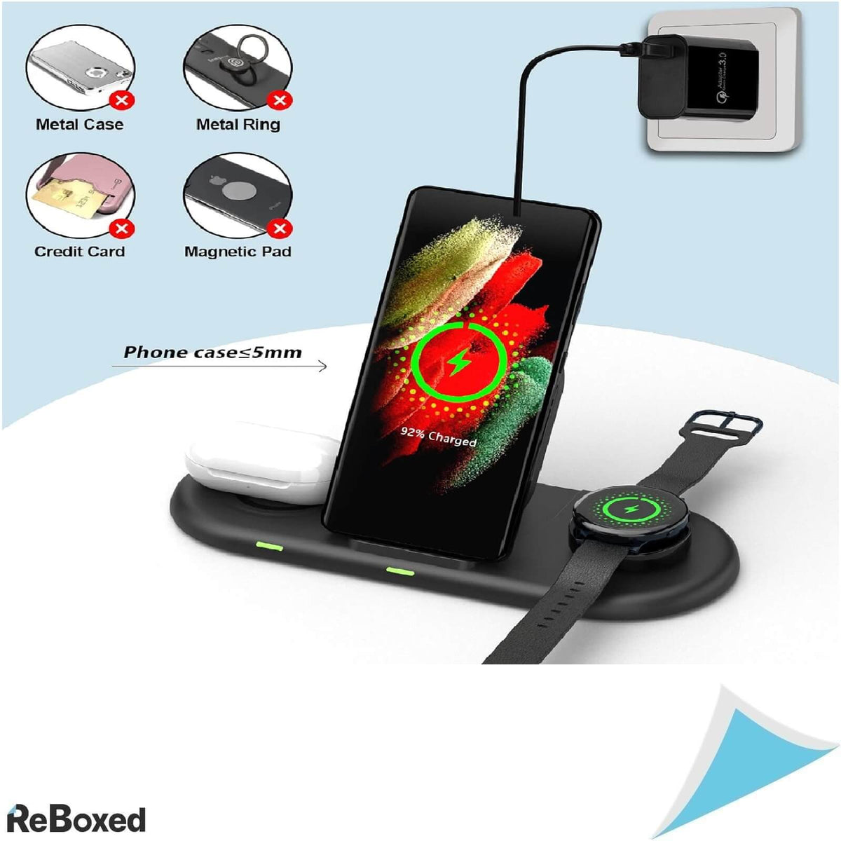 DoeBoe Statie de Incarcare Wireless 3 in 1