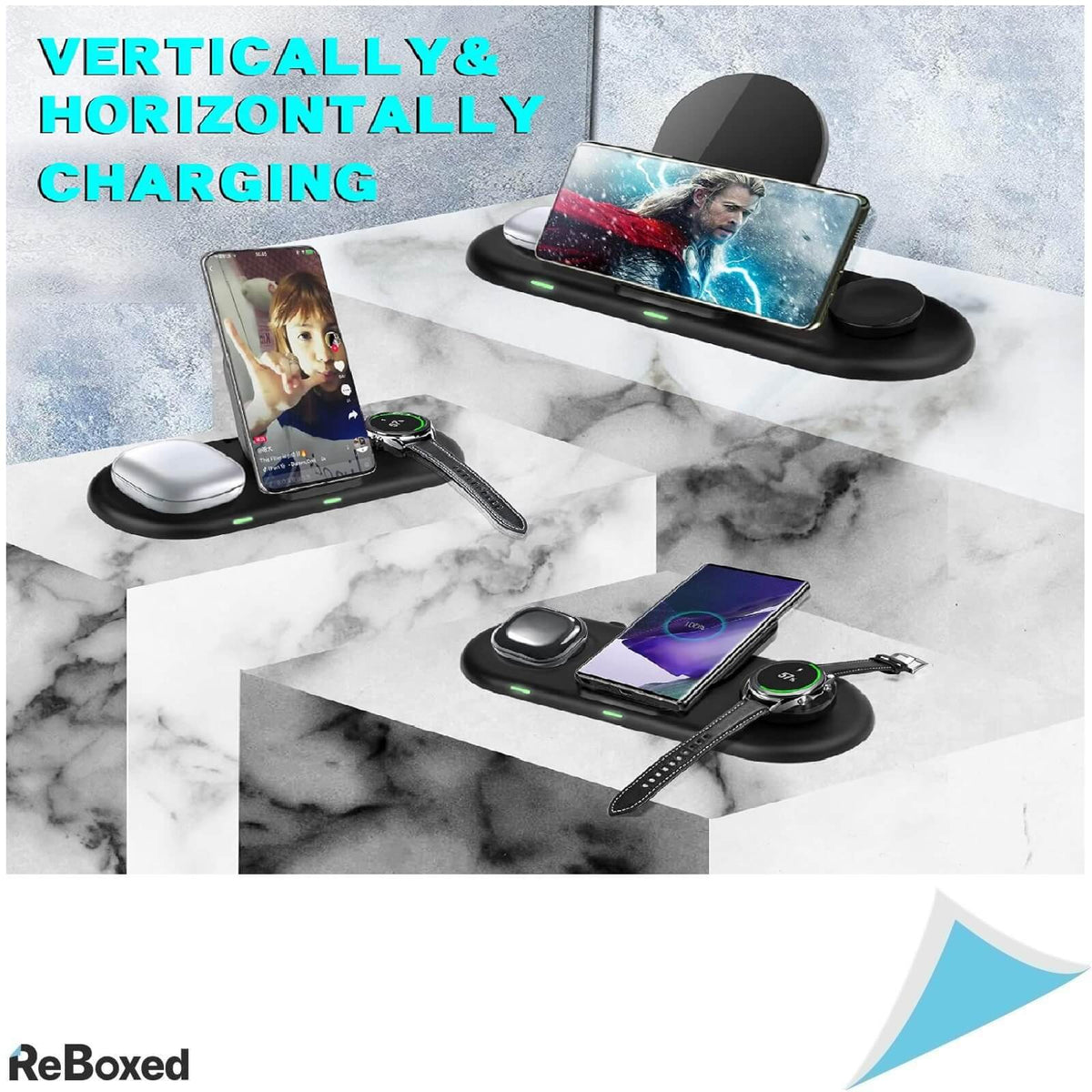 DoeBoe Statie de Incarcare Wireless 3 in 1