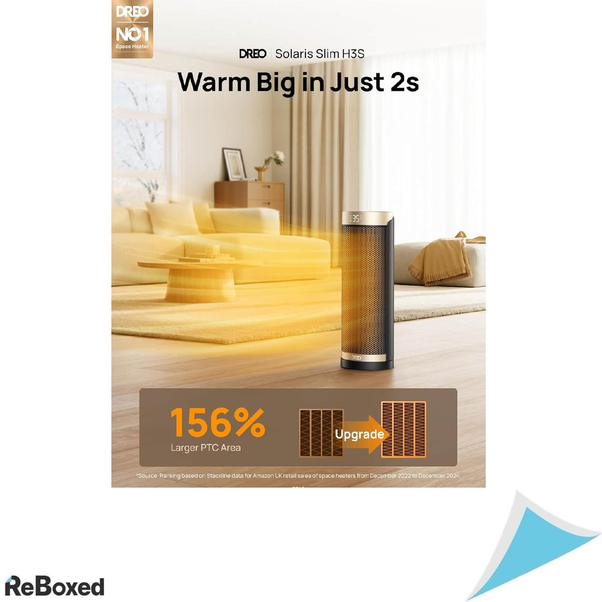 Dreo Solaris Slim H3 Incalzitor Electric 1800W