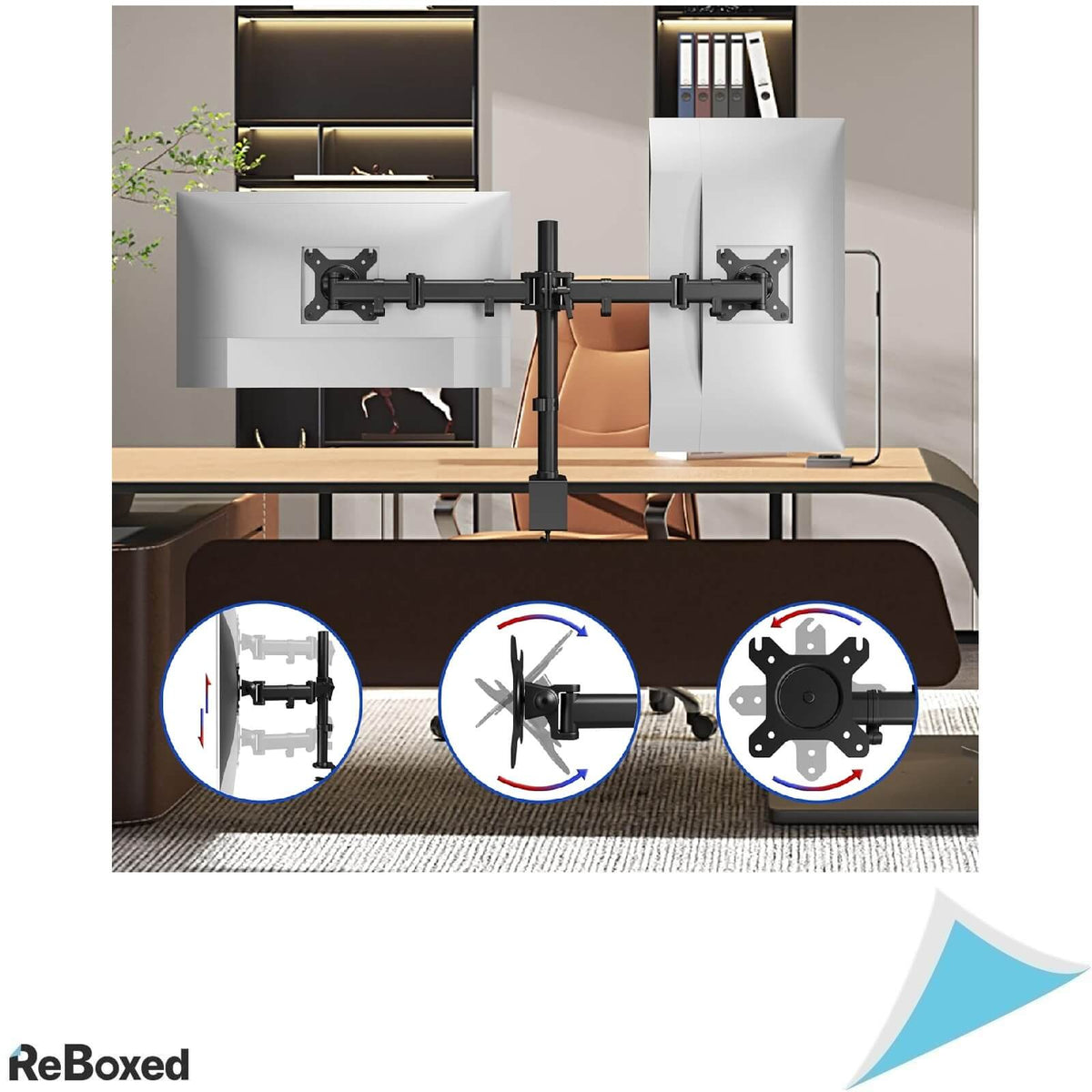 Duronic Suport Birou pentru 2 Monitoare 13-27 Inch