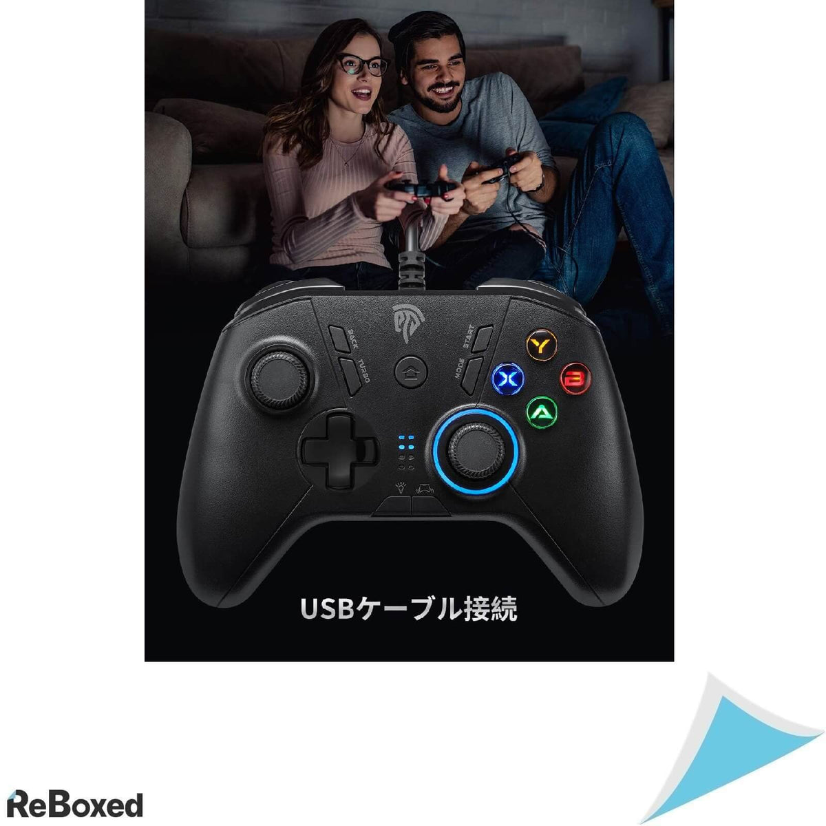 EasySMX Controller cu fir Dual Vibration Negru