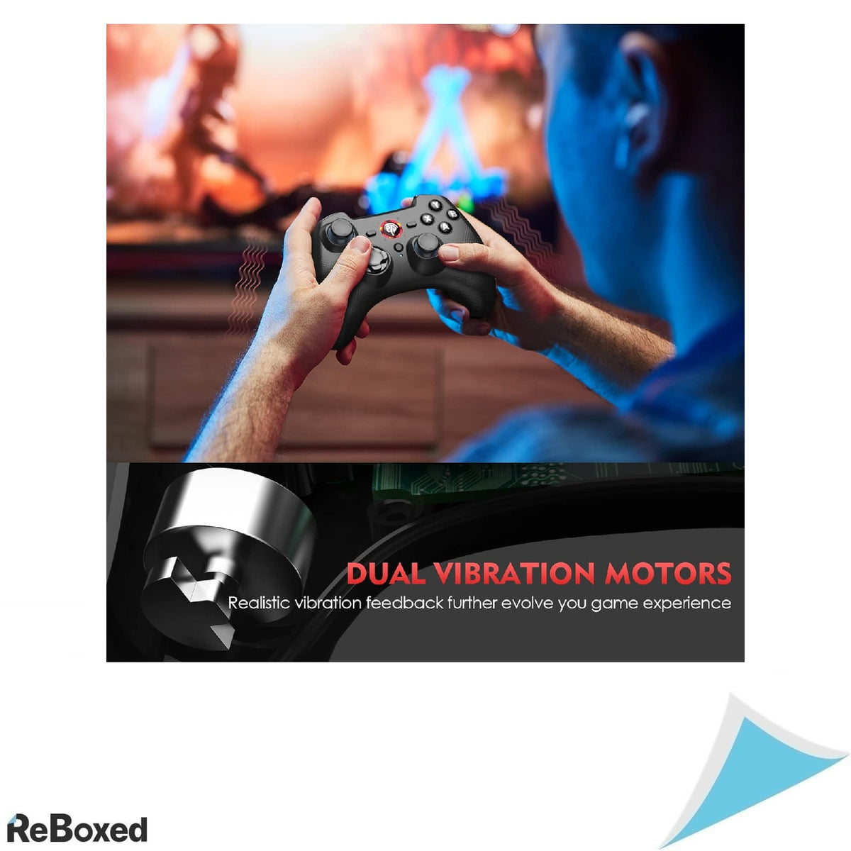 EasySMX Controller Wireless 2.4G – Dual Vibration, Turbo, Baterie Reincarcabila