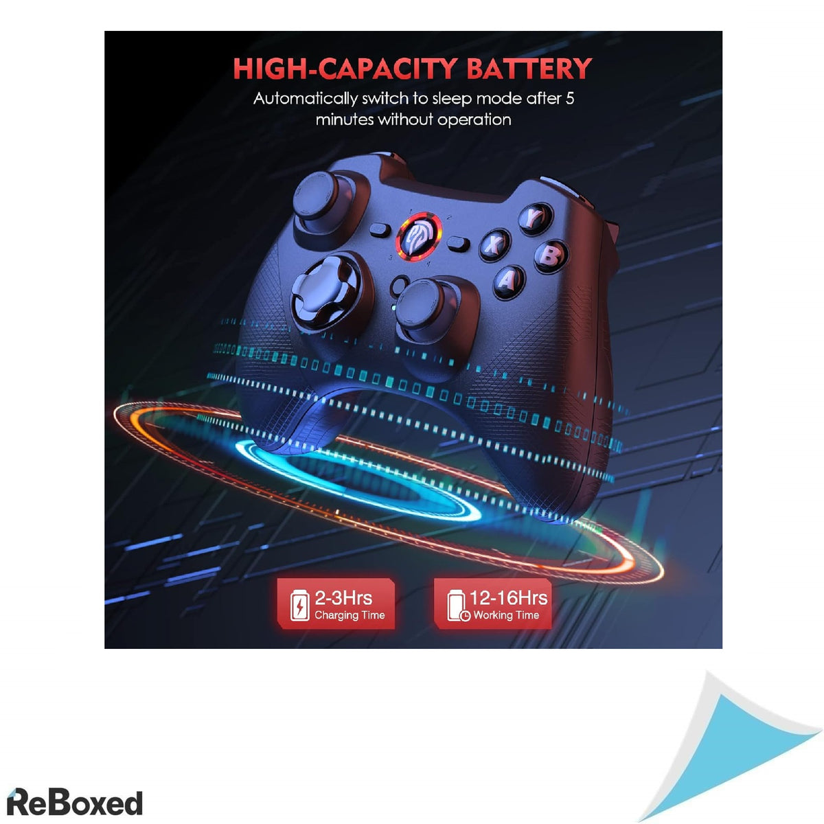 EasySMX Controller Wireless 2.4G – Dual Vibration, Turbo, Baterie Reincarcabila