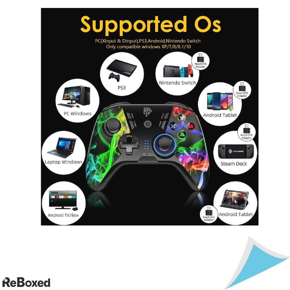 EasySMX Controller Wireless PC 4 Butoane Programabile, Baterie 14h