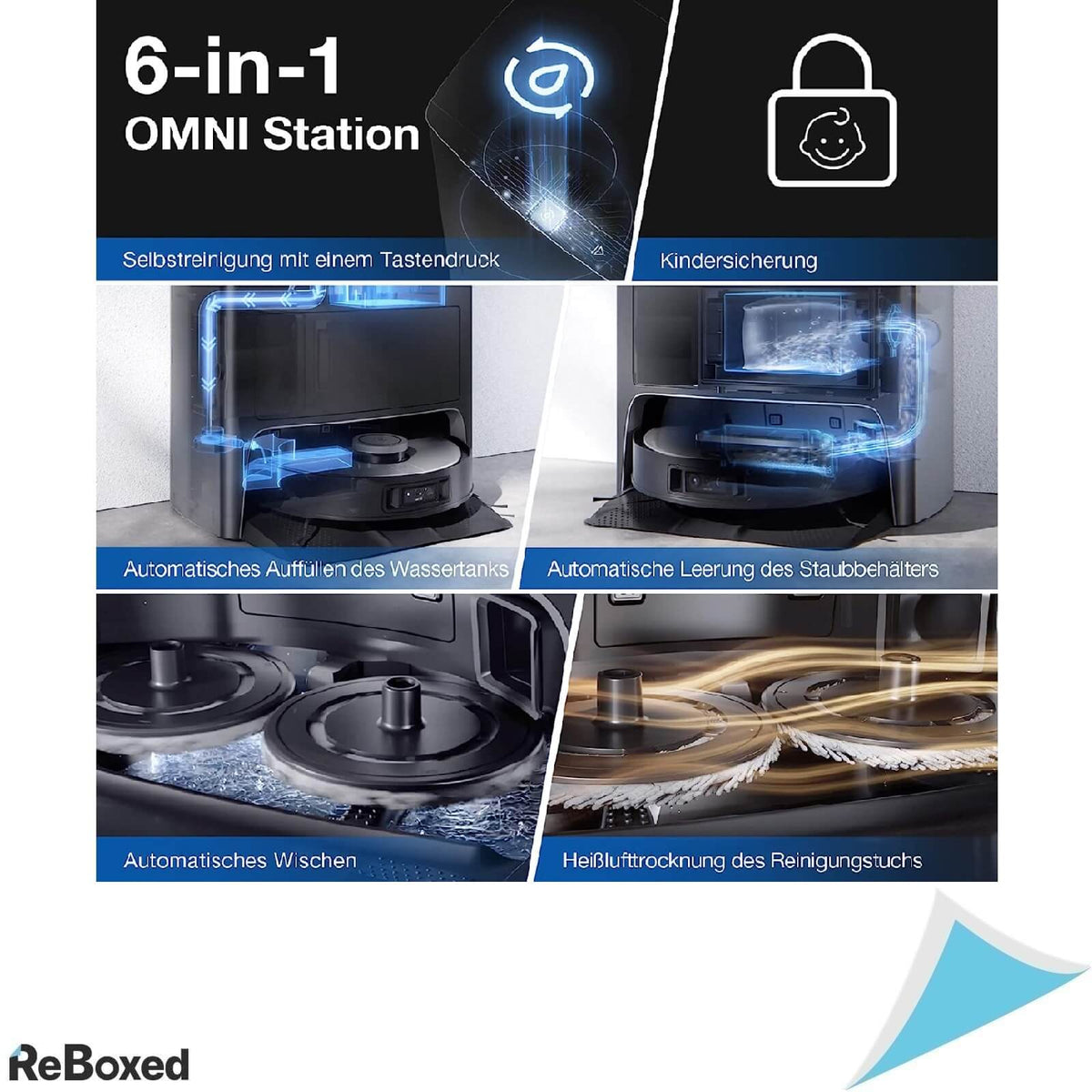 Ecovacs Deebot X1 Omni Robot Aspirare si Mop 5000Pa WiFi Harta