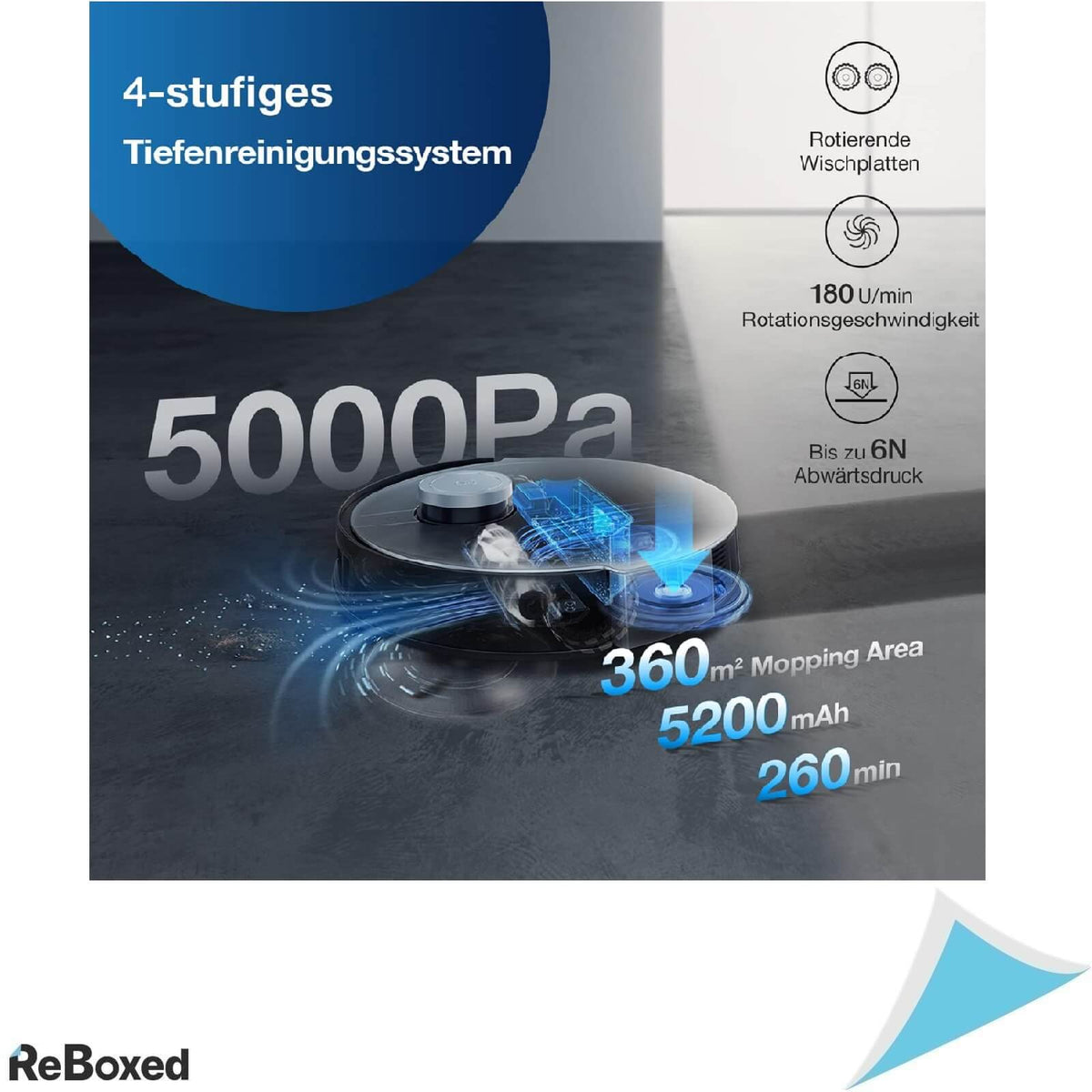 Ecovacs Deebot X1 Omni Robot Aspirare si Mop 5000Pa WiFi Harta