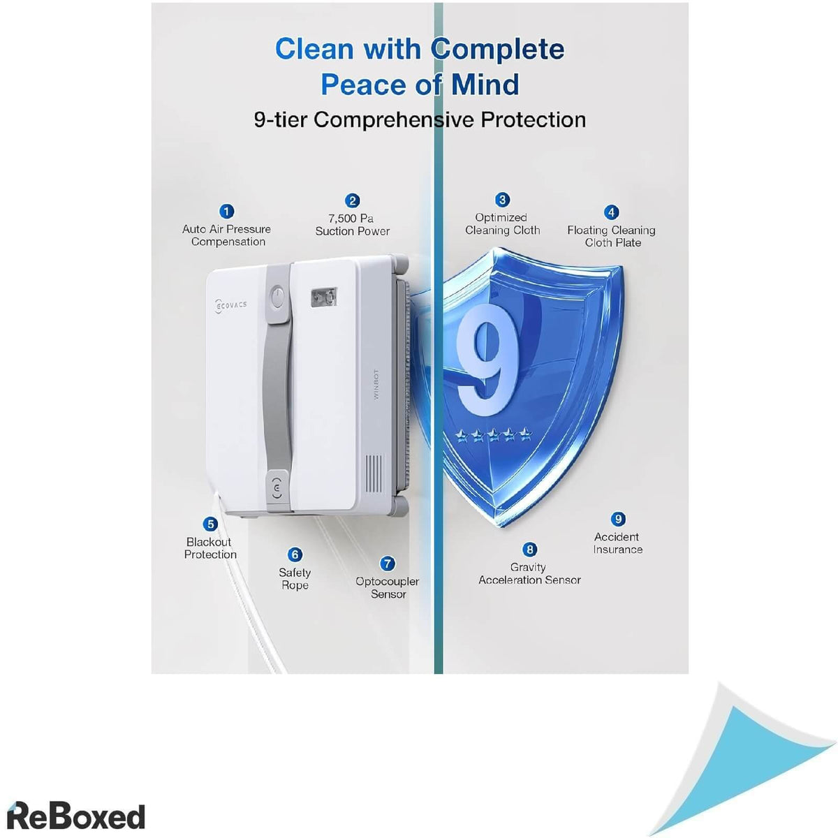 Ecovacs Winbot Mini Robot de Curatat Geamuri