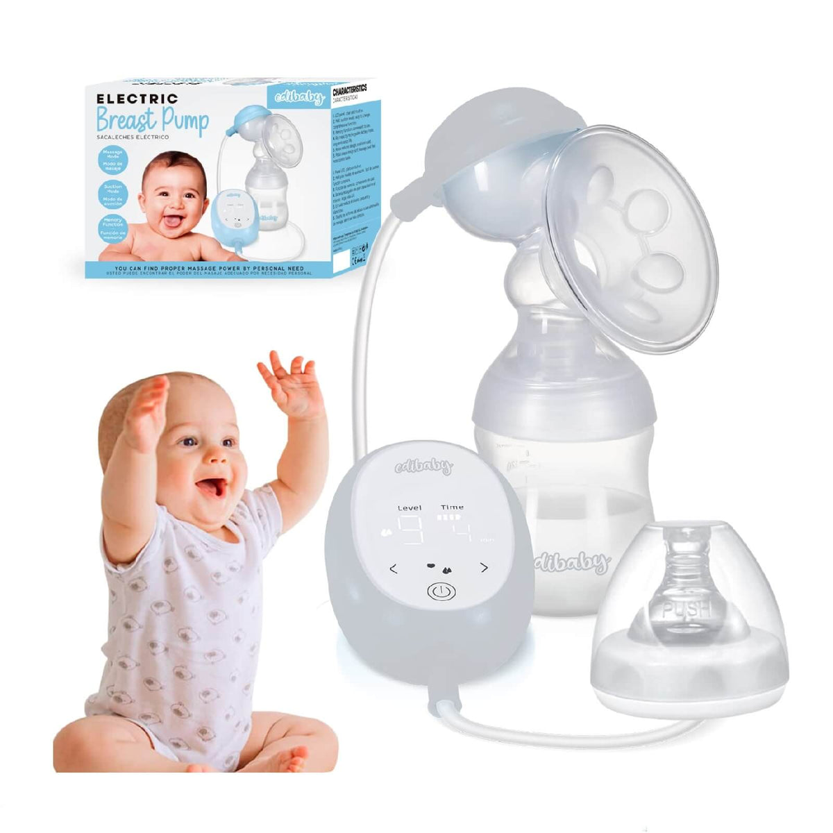 Edibaby Pompa de San Electrica 1600 mAh 150ml