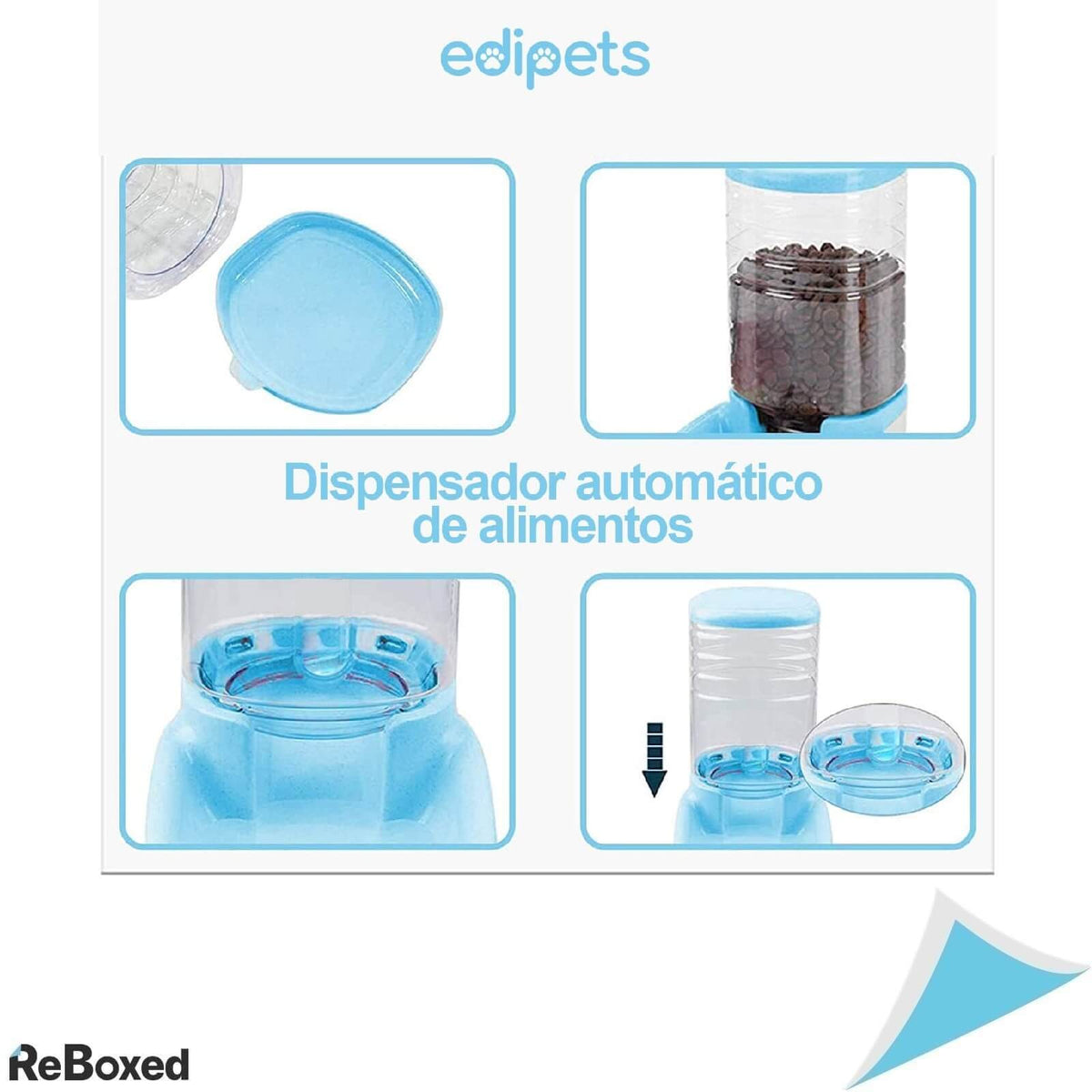 Edipets Dispenser Automat pentru Hrana si Apa pentru Caini si Pisici