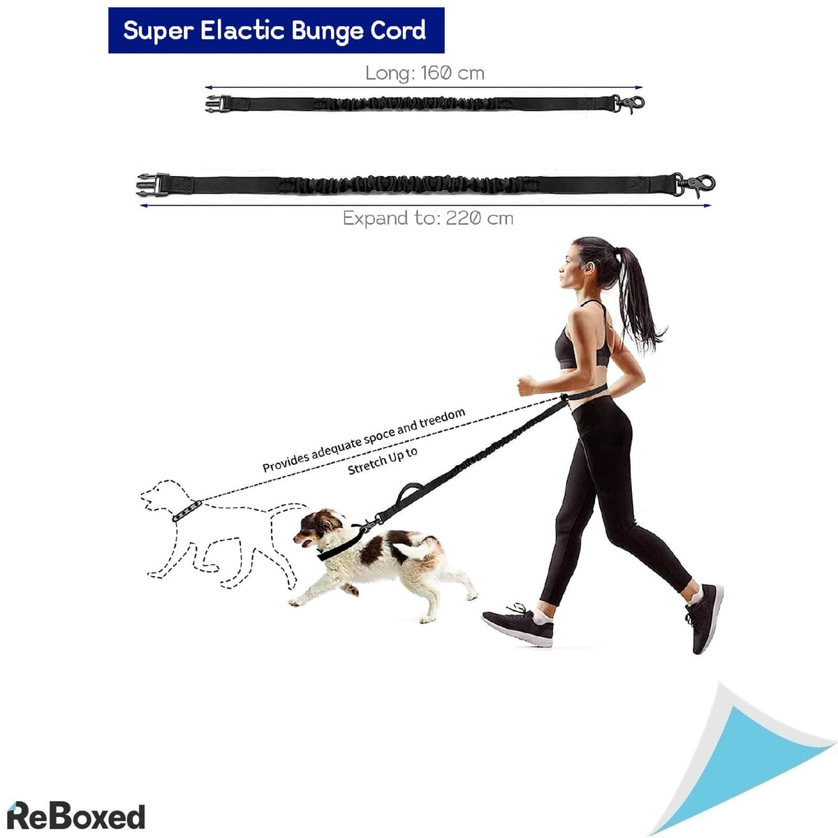 Edipets Lesa pentru Alergare cu Centura de Talie 160-220 cm