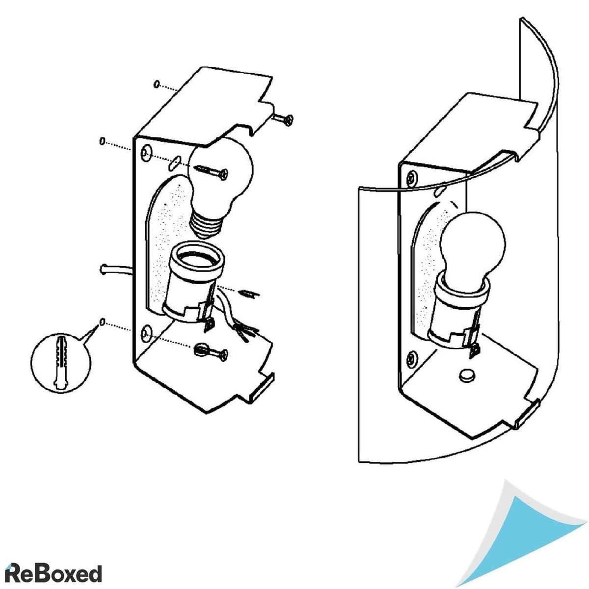 Eglo Plafoniera 18 x 21 cm 60W Argintie