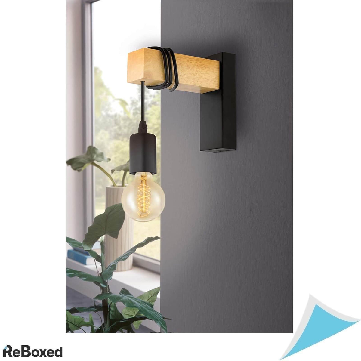 Eglo Townshend Black Aplica Vintage 10W E27