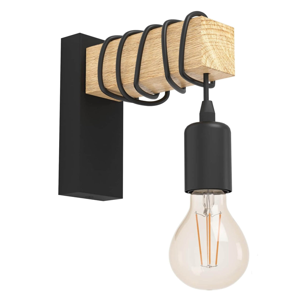 Eglo Townshend Black Aplica Vintage 10W E27