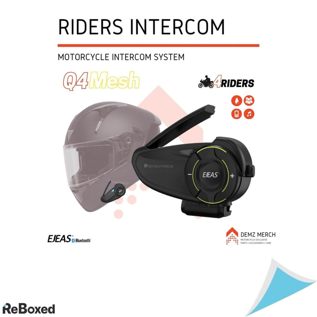 Ejeas Q4 Sistem de Comunicare Moto Bluetooth