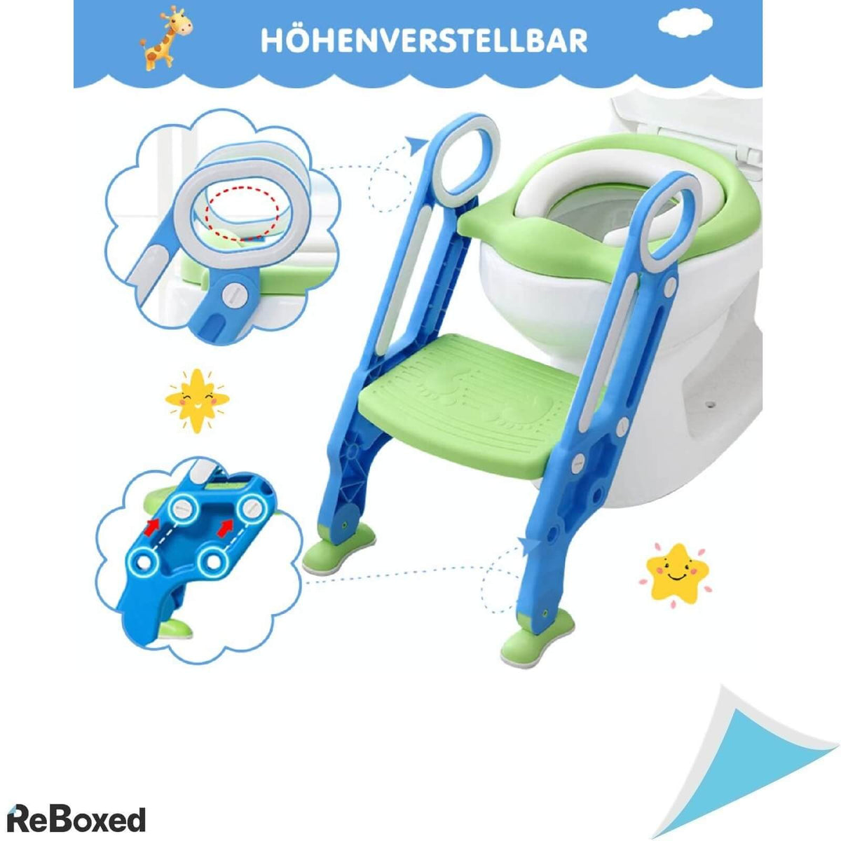 Ejoyous Scaunel de Toaleta Multifunctional 1-7 Ani