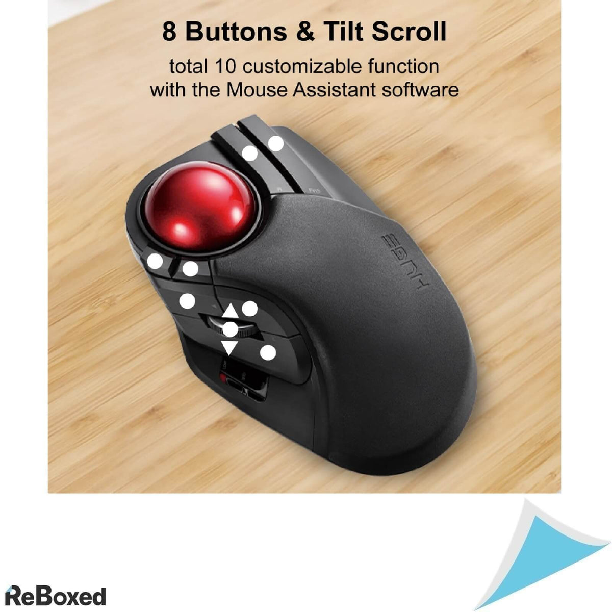 Elecom Huge Trackball Mouse 8 Butoane 52mm Wireless