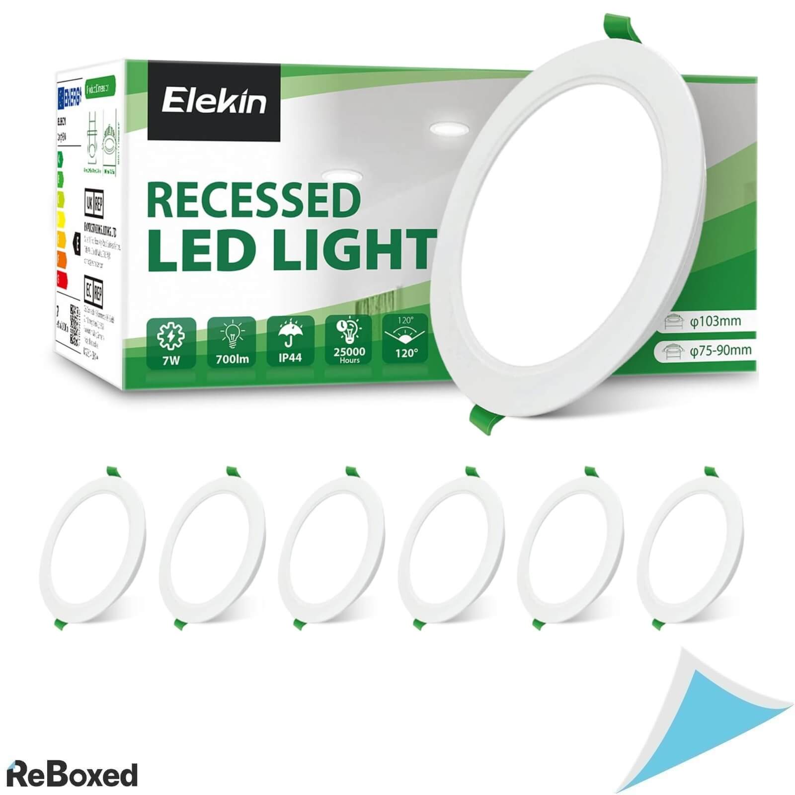 Elekin 6 Spoturi LED Incastrate 7W 700lm 3000K IP44