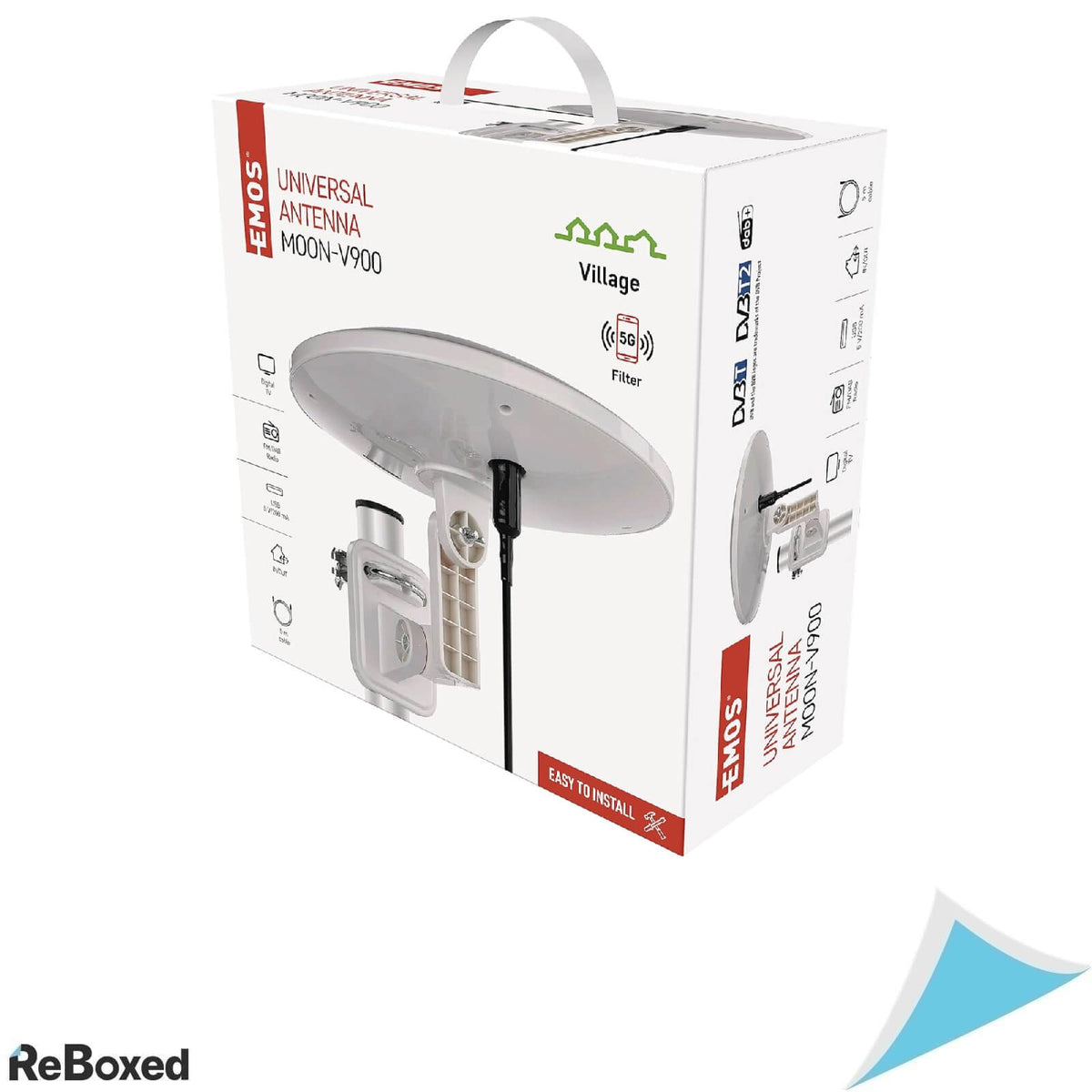 Emos EM-711 Antena Digitala cu Amplificator 0-80km Filtru LTE/4G