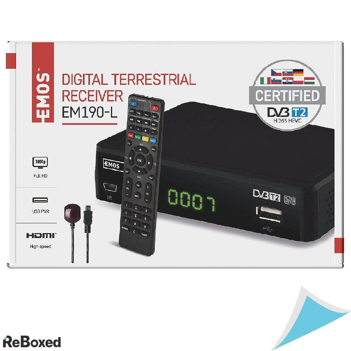 Emos EM190-L Receptor Digital Full HD DVB-T EPG