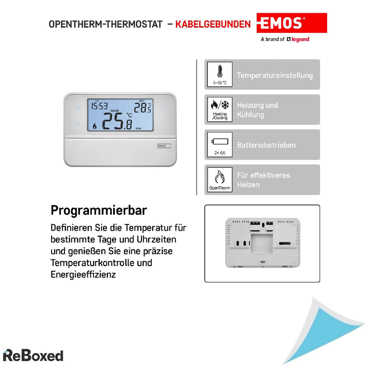 Emos P56060T Termostat Digital Programabil cu Fir OpenTherm