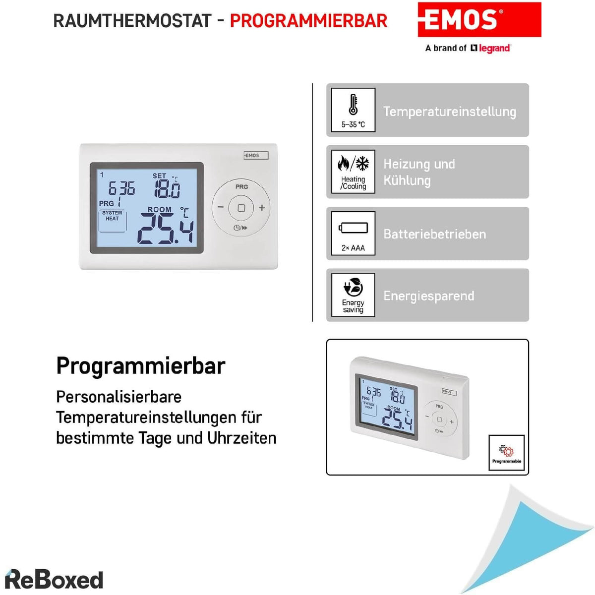 Emos Digital Program Emos P5607 Termostat Digital Programabil de Perete - ReBoxed Romania